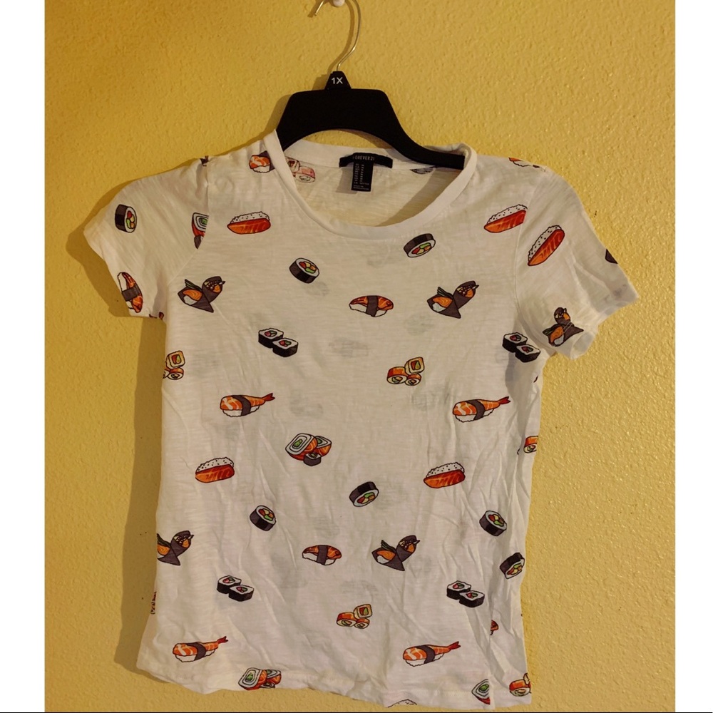 Forever 21 cute sushi top 🍣🍥🥢